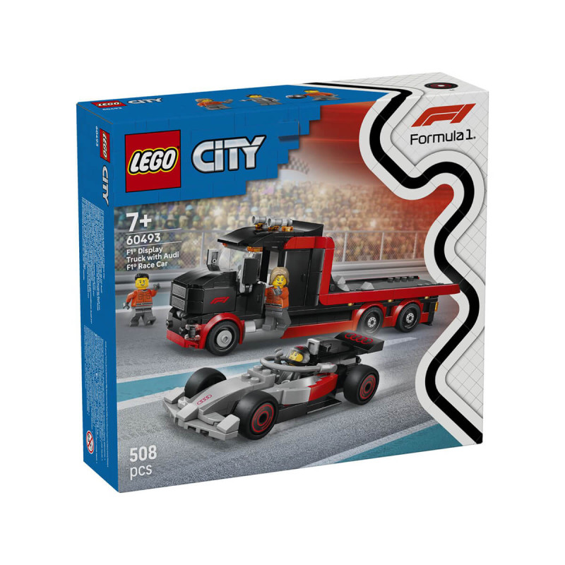 LEGO City 60493 Razstavni tovornjak F1  z dirkalnikom Audi F1