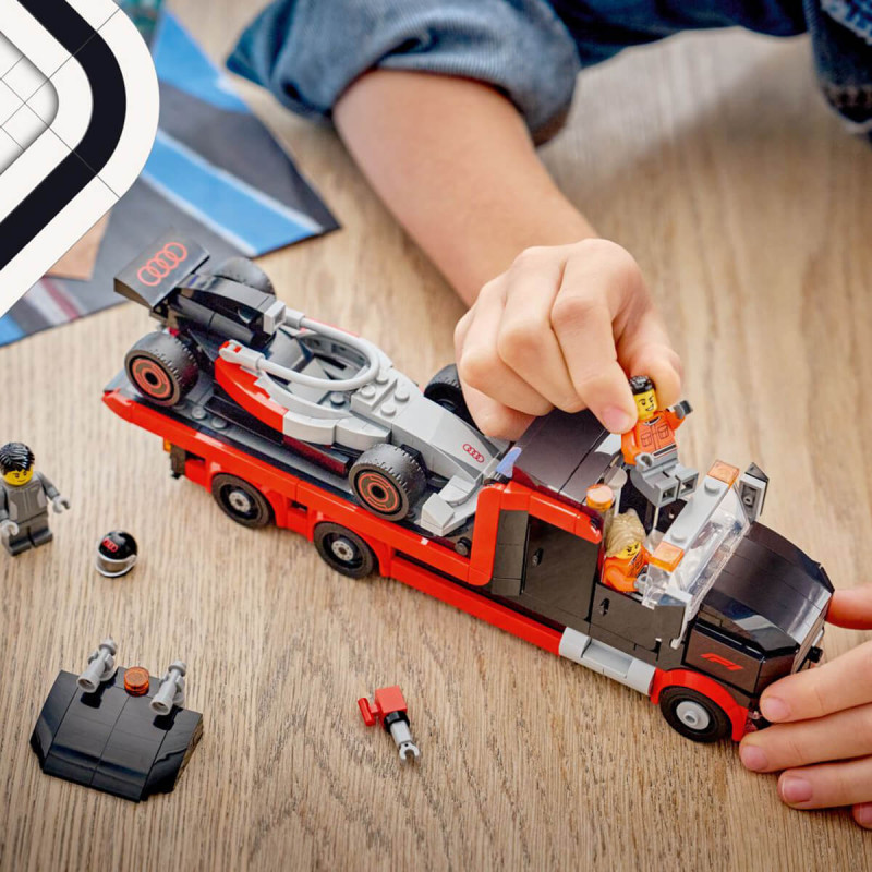 LEGO City 60493 Razstavni tovornjak F1  z dirkalnikom Audi F1