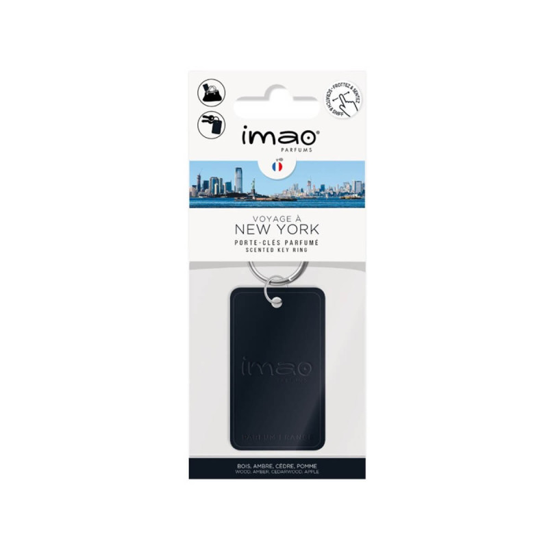 Dišeči obesek za ključe Imao, črn, New York.
