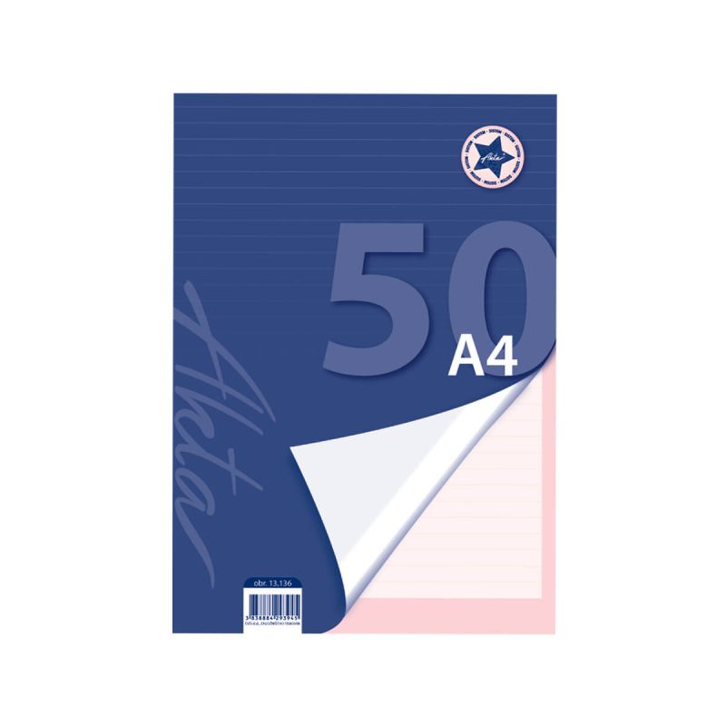 Listi, Akta, A4, 50-listni, črtni 9 mm