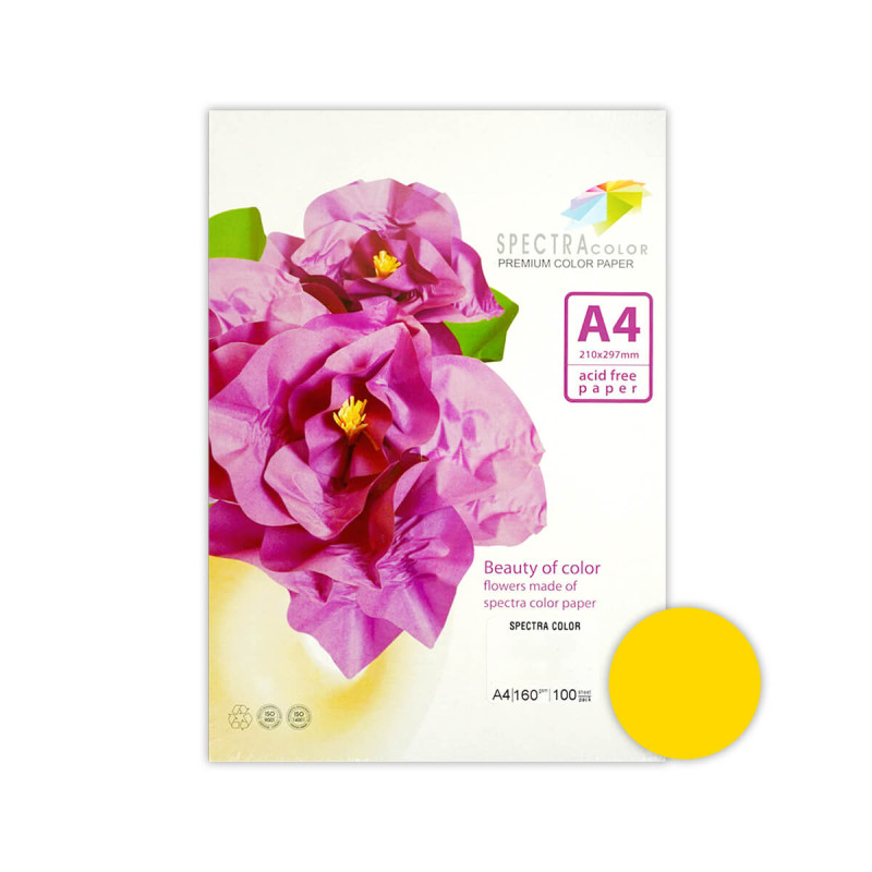 Barvni papir A4 160g rumen