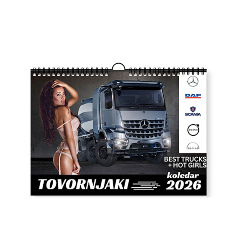 Stenski koledar, Tovornjaki, 2026, 201201, 46 x 39
