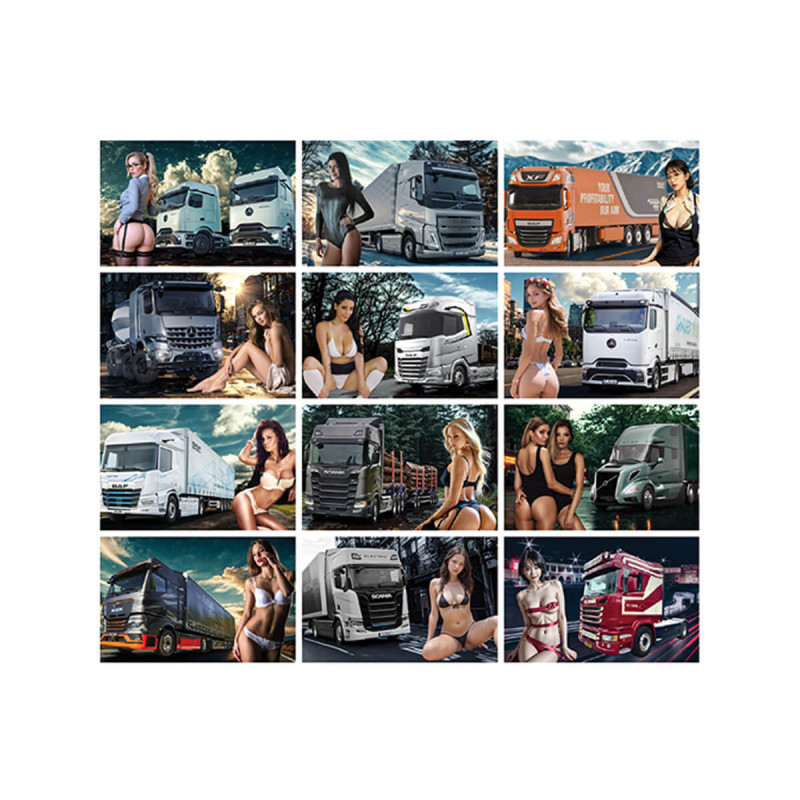 Stenski koledar, Tovornjaki, 2026, 201201, 46 x 39