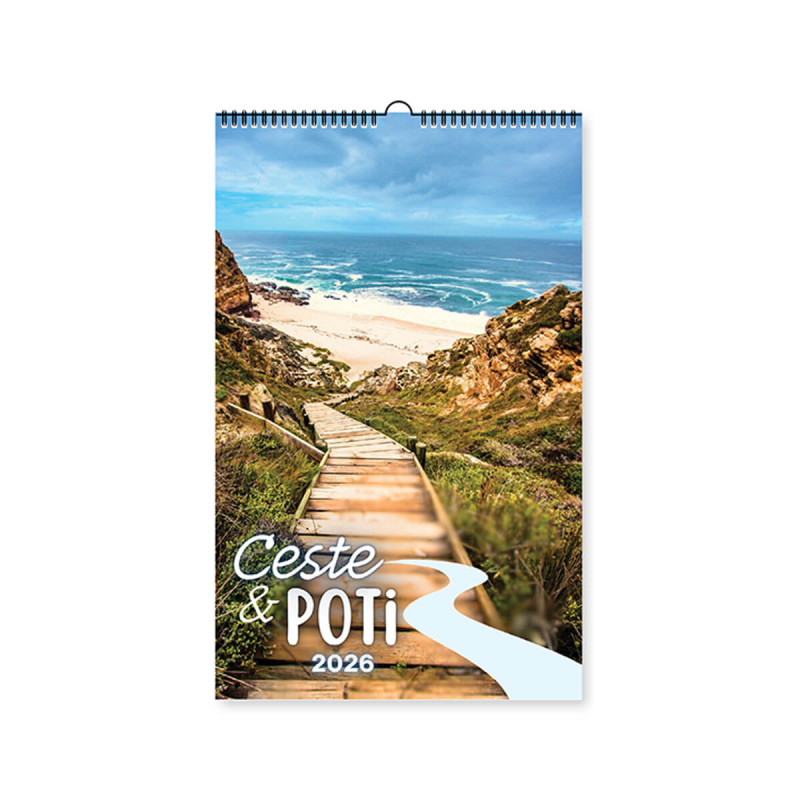 Stenski koledar, Ceste   Poti, 2026, 201206, 33 x 54