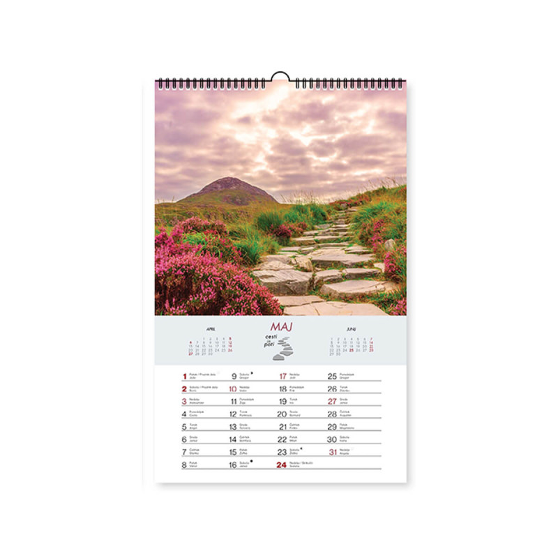 Stenski koledar, Ceste   Poti, 2026, 201206, 33 x 54