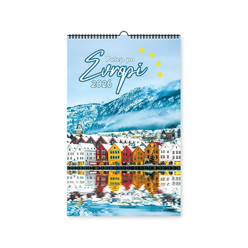 Stenski koledar, Potep po Evropi, 2026, 202230, 33 x 54
