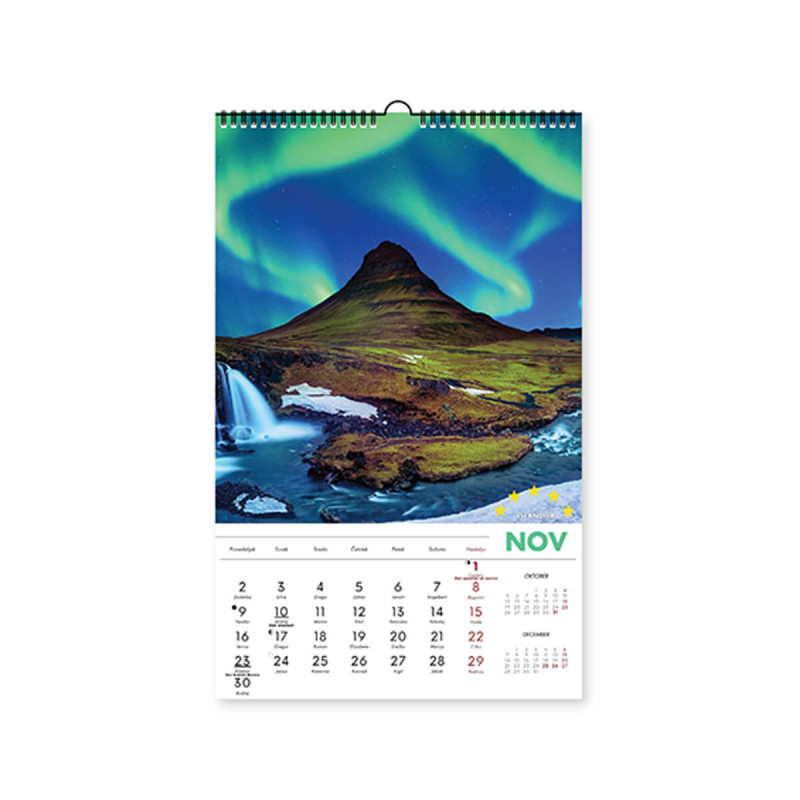 Stenski koledar, Potep po Evropi, 2026, 202230, 33 x 54