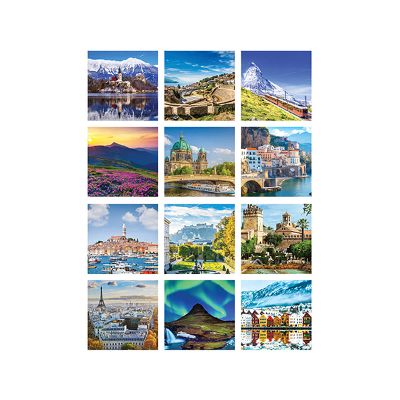 Stenski koledar, Potep po Evropi, 2026, 202230, 33 x 54