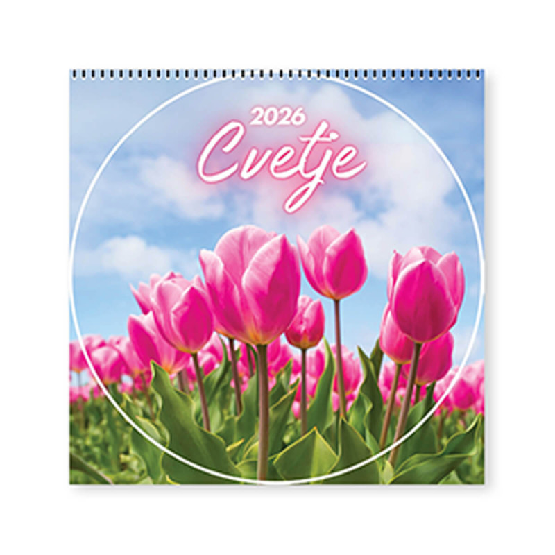 Stenski koledar, Cvetje, 2026, 201208, 30 x 36/66