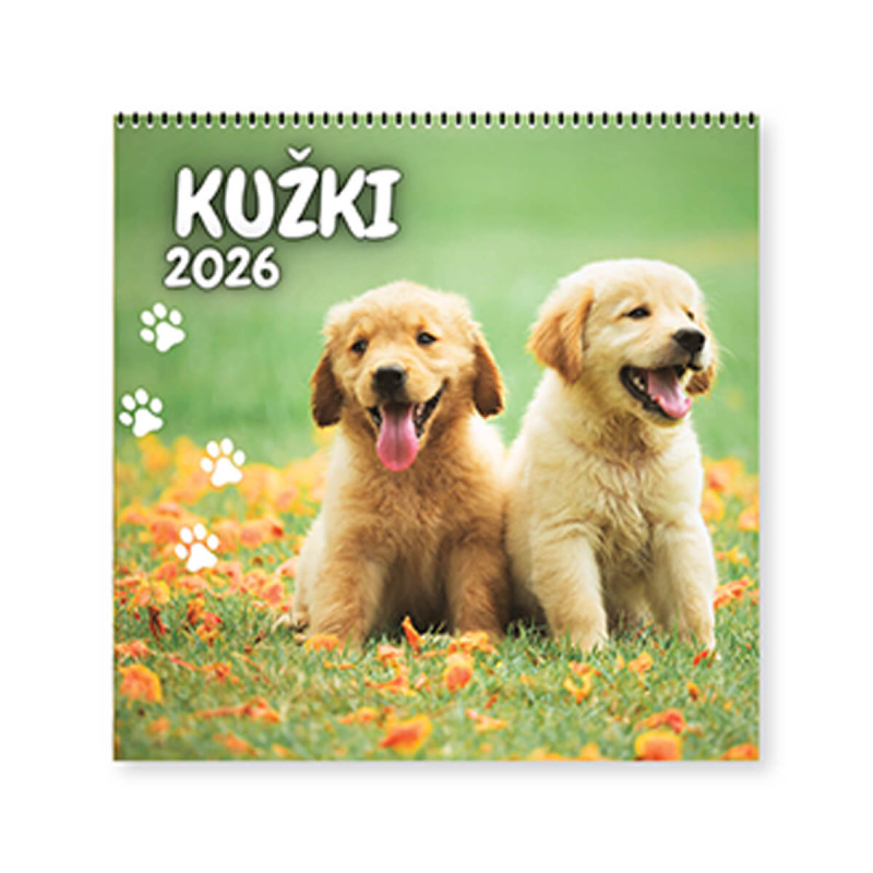 Stenski koledar, Kužki, 2026, 201210, 30 x 36/66