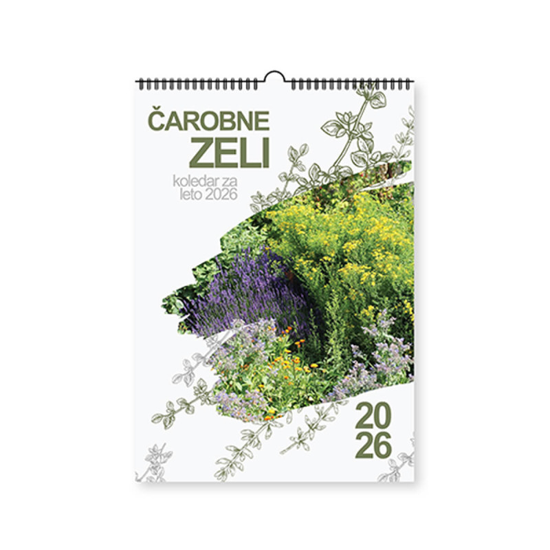 Stenski koledar, Čarobne zeli, 2026, 201245, 23 x 38