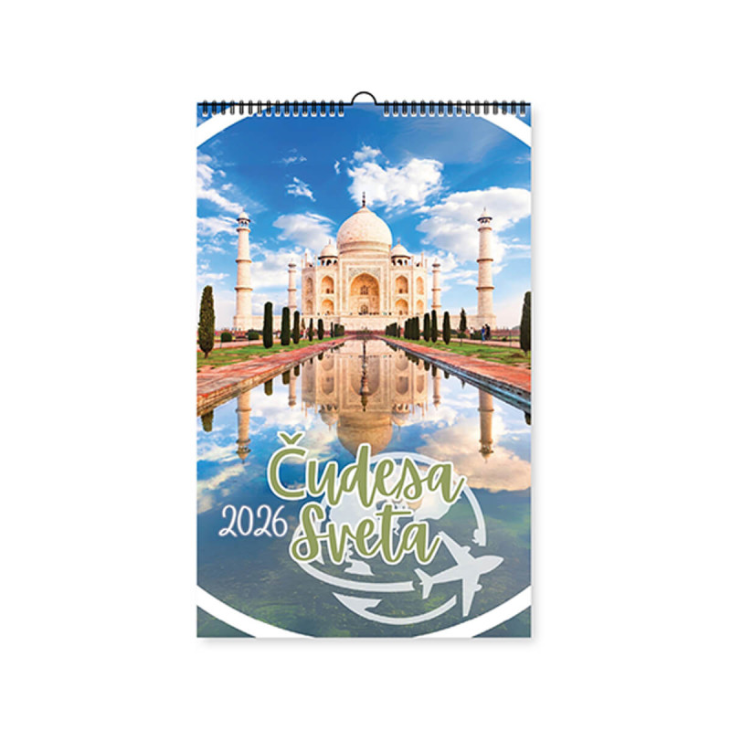 Stenski koledar, Čudesa sveta, 2026, 202281, 33 x 54
