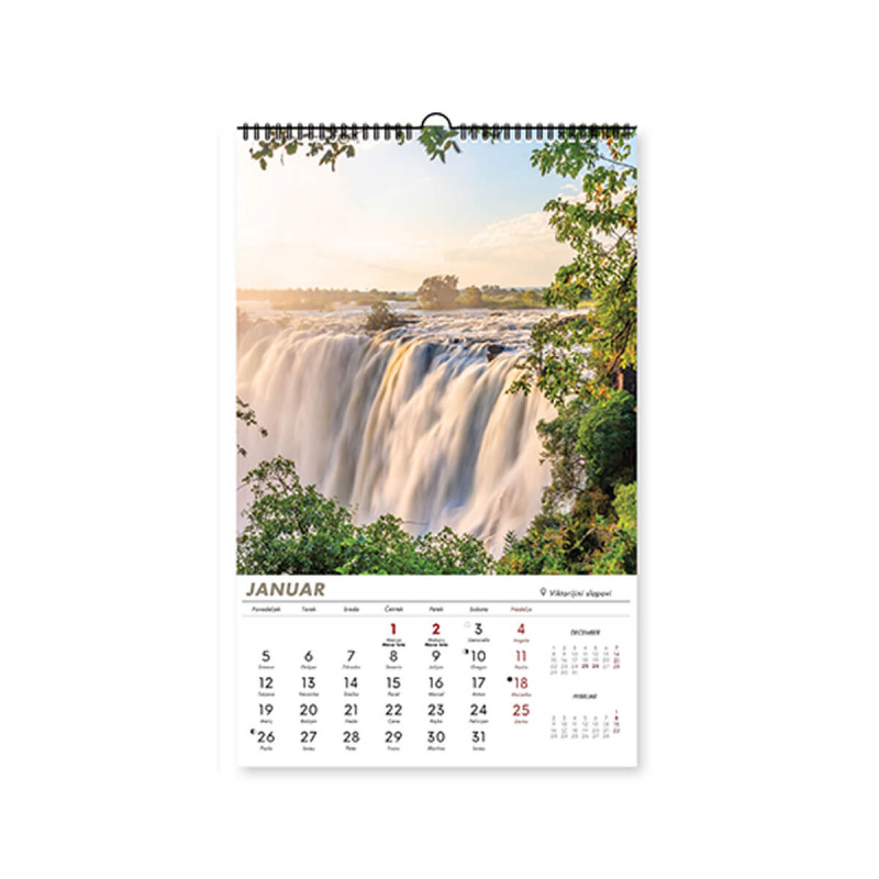 Stenski koledar, Čudesa sveta, 2026, 202281, 33 x 54