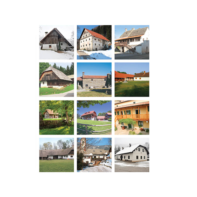 Stenski koledar, Domačije Slovenije, 2026, 202231, 33 x 54