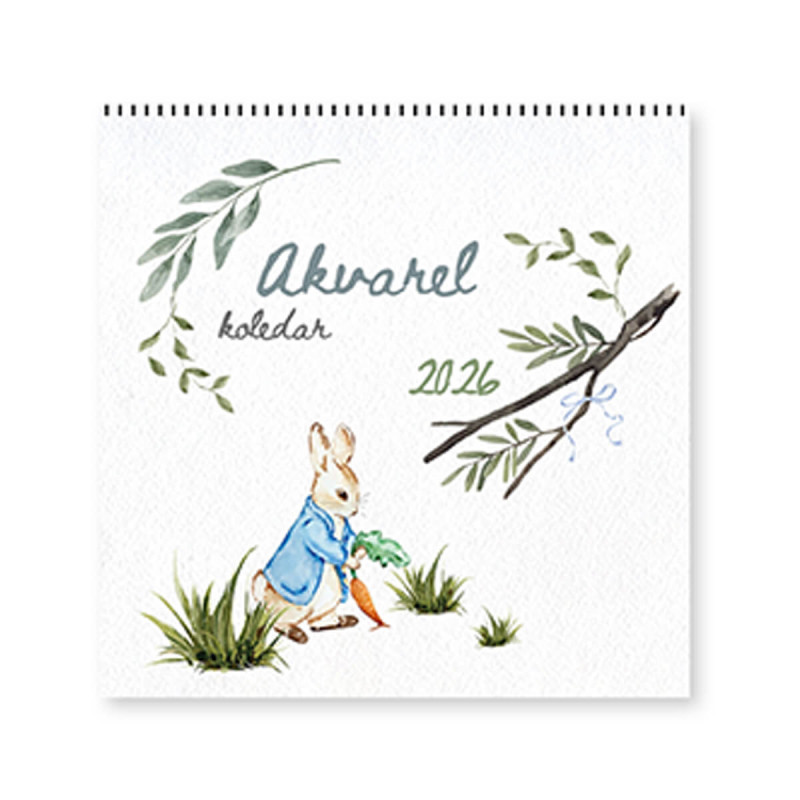 Stenski koledar, Akvarel, 2026, 201210, 30 x 36/67