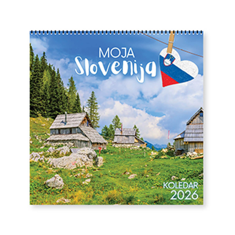 Stenski koledar, Moja Slovenija, 2026, 201222, 30 x 36/66