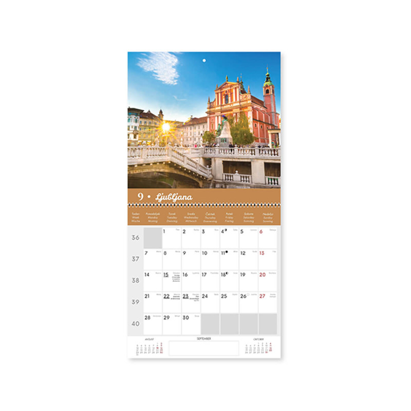 Stenski koledar, Moja Slovenija, 2026, 201222, 30 x 36/66