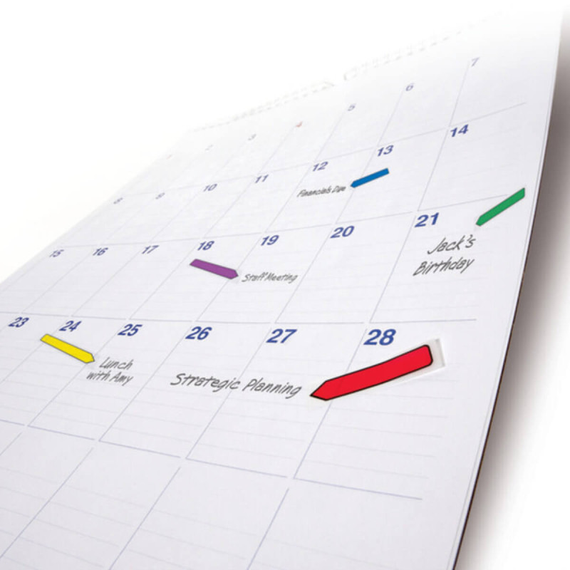 Označevalci, 3M Post-it, 683-4AR, 12x43mm, v obliki puščice, 24 lističev v 4 različnih barvah