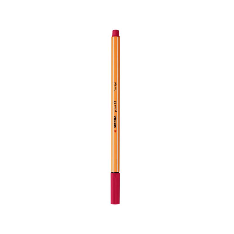 Flomaster, Stabilo, Point, 0,4 mm, bordo rdeč