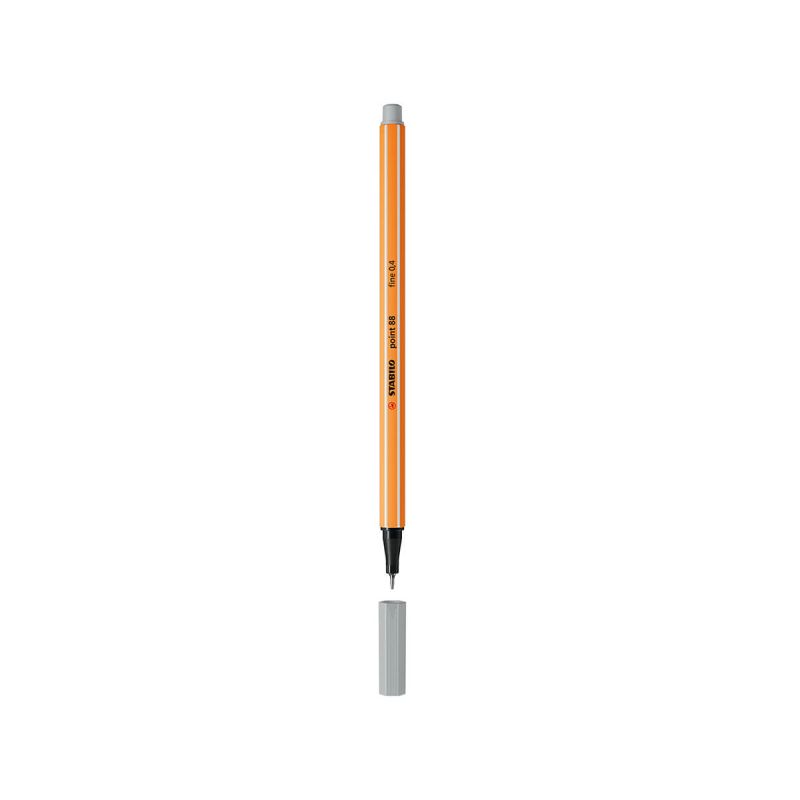 Flomaster, Stabilo, Point, 0,4 mm, svetlo siv