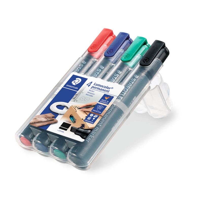 Permanentni marker Lumocolor 350 WP4, set štirih barv
