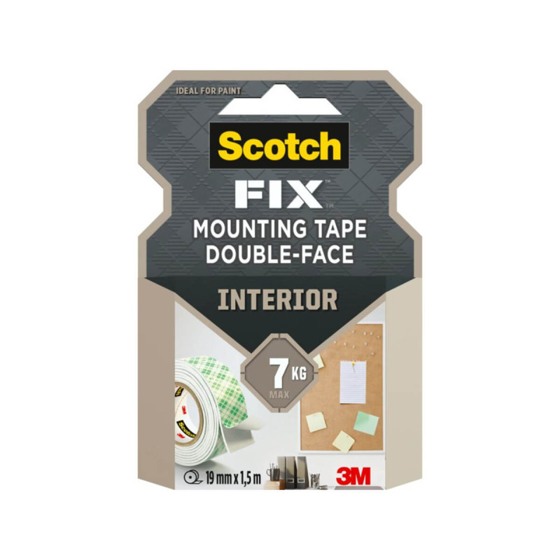 Obojestranski lepilni trak 3M, 19mm x 1,5M, na peni, do 7kg, art.4496G