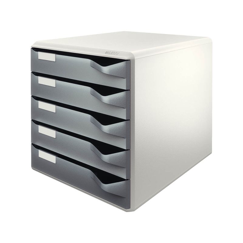 Predalnik, Leitz 5280-89, s petimi predali, temno siv