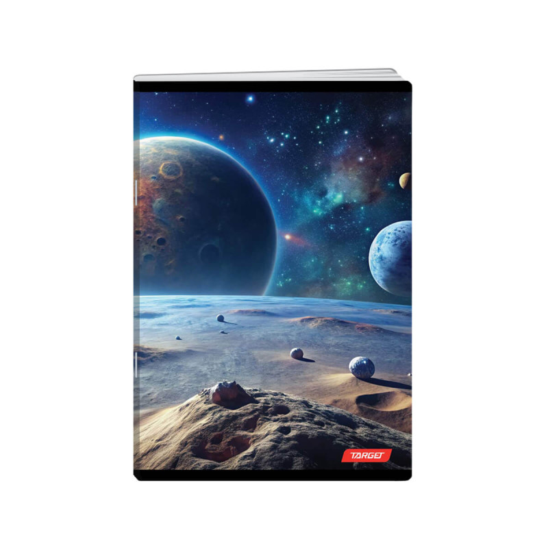 Zvezek, Target, A4, 52-listni, karo 5 mm, različni motivi Space