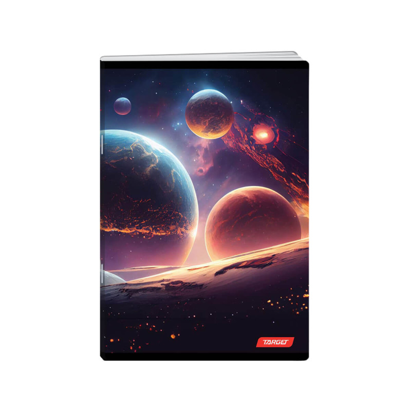 Zvezek, Target, A4, 52-listni, karo 5 mm, različni motivi Space