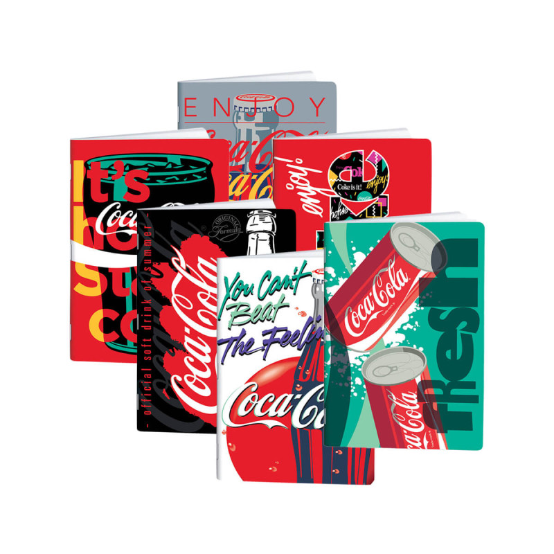 Zvezek, Lipa Mill, A4, 52-listni, črtani 9 mm, različni motivi Coca-Cola