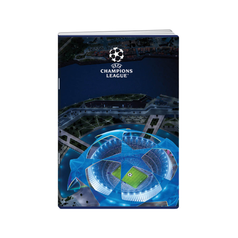 Zvezek, A4, 54-listni, karo 5 mm, različni motivi UEFA Champions League