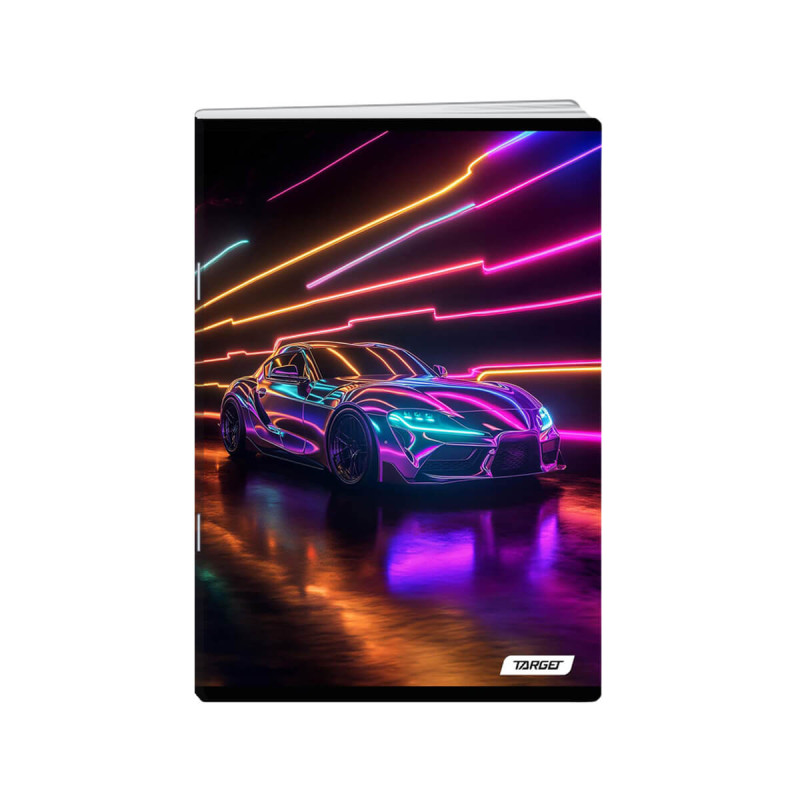 Zvezek, Target, A4, 52-listni, karo 5 mm, različni motivi Neon Vibes