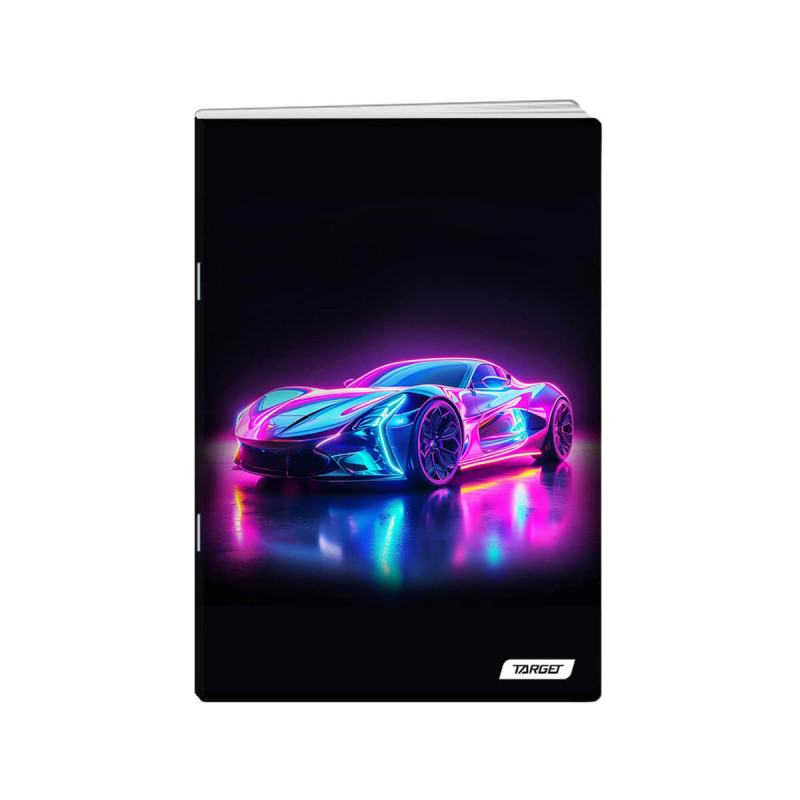 Zvezek, Target, A4, 52-listni, karo 5 mm, različni motivi Neon Vibes