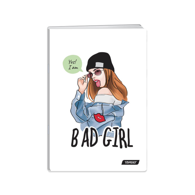 Zvezek, Target, A4, 52-listni, karo 5 mm, različni motivi Girl Power