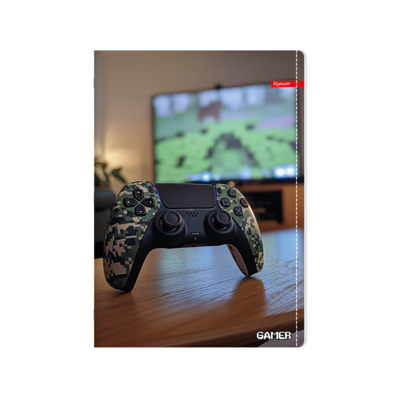 Zvezek A4 52 listni črtan Gamer, sortirani motivi