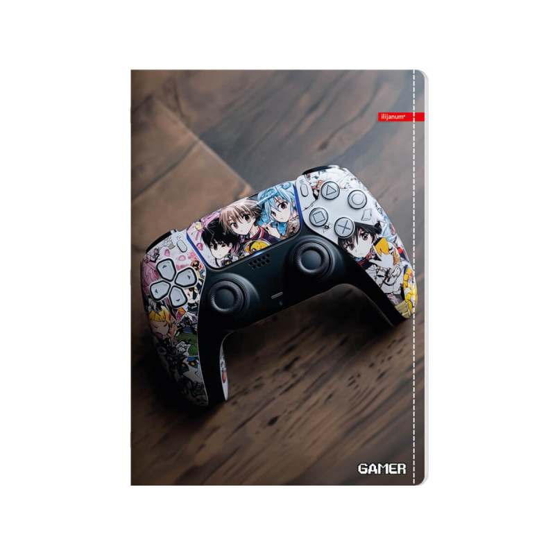 Zvezek A4 52 listni črtan Gamer, sortirani motivi