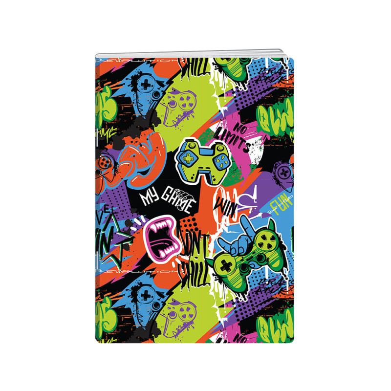 Zvezek A4, 52 listni, karo 5mm, Grafiti, New Design, 