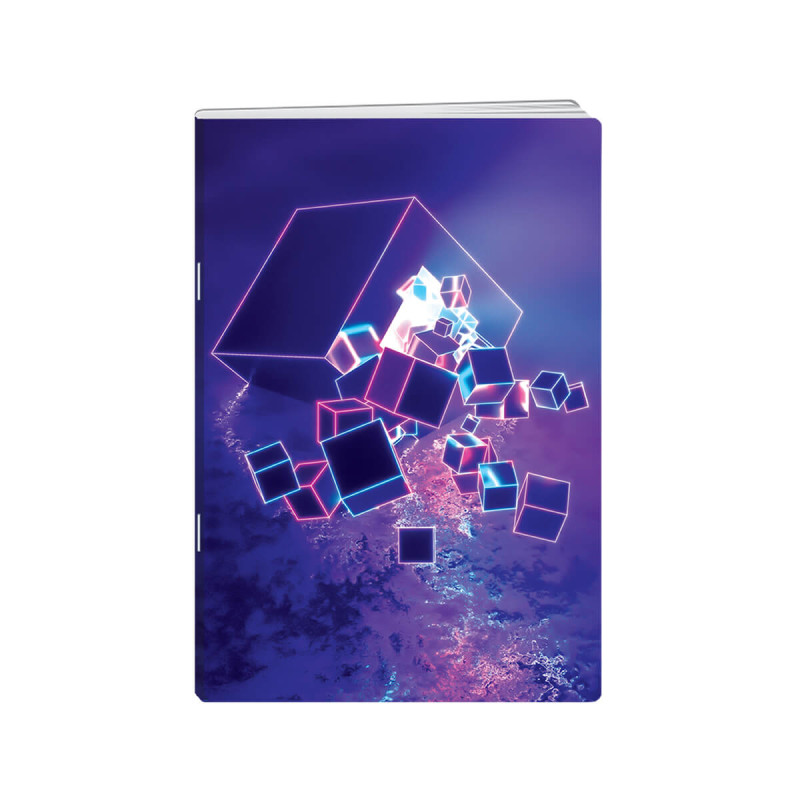 Zvezek A4, 52 listni, karo 5mm, Neon, New Design, 