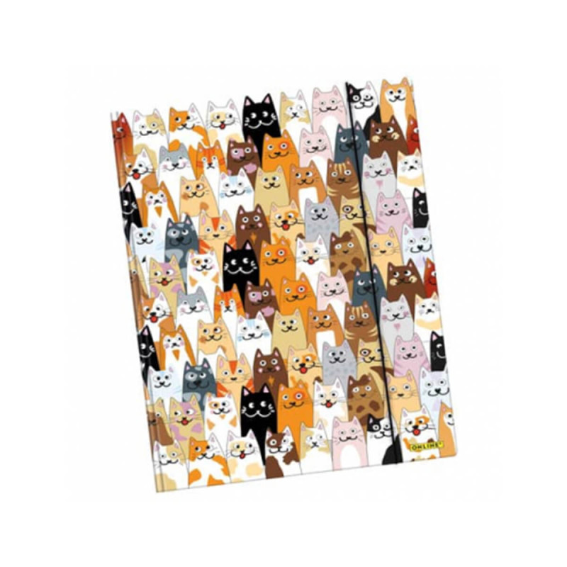 Mapa Online, A4, z elastiko, Fluffy Cats