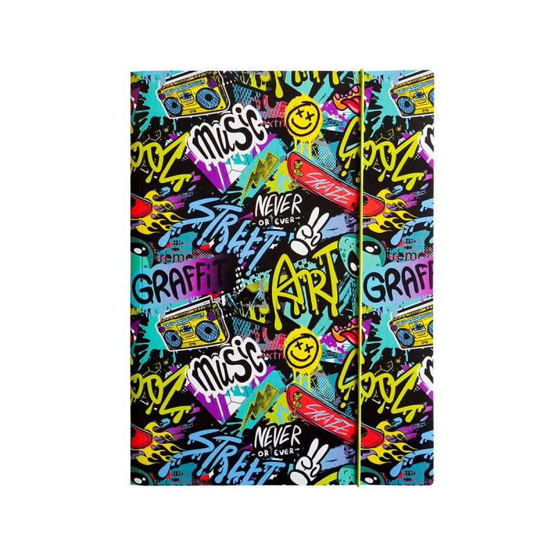 Mapa A4 z elastiko Grafiti, New Design