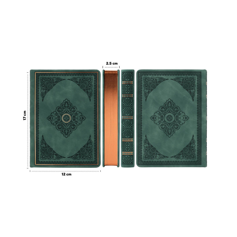 Blok Victoria's Journals Vintage Old Book, trede platnice 11,3x16,3 Zelen