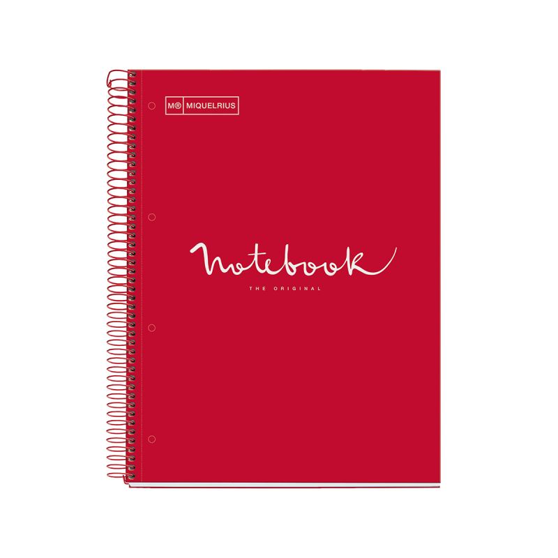 Špiralni zvezek, MiquelRius, A4, 80-listni, karo, Emotions, ECO, sivka