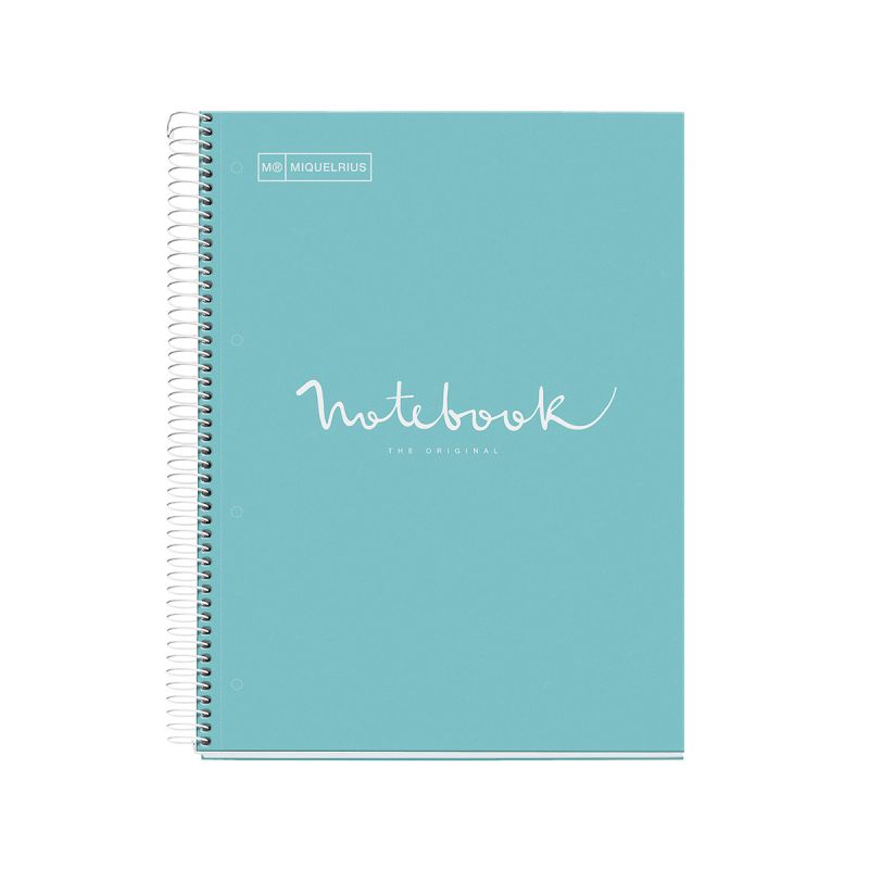 Špiralni zvezek, MiquelRius, A4, 80-listni, karo, Emotions, ECO, sivka