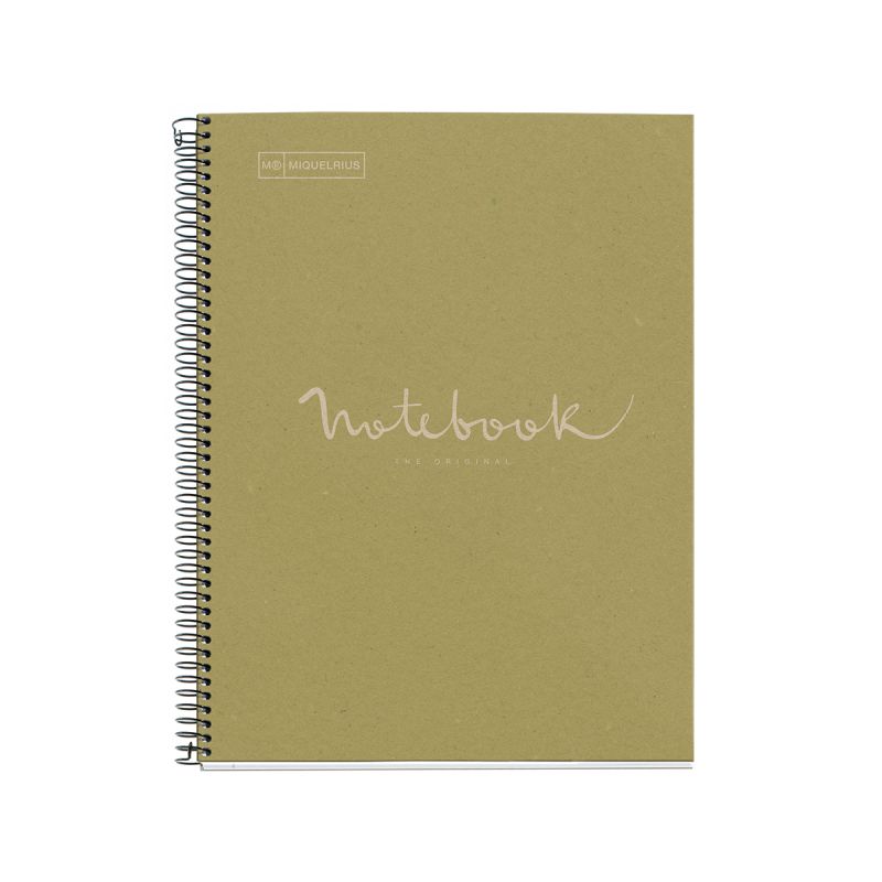Špiralni zvezek, MiquelRius, A4, 80-listni, karo, Emotions, ECO, sivka