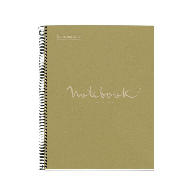 Špiralni zvezek, MiquelRius, A4, 80-listni, karo, Emotions, ECO, zelen