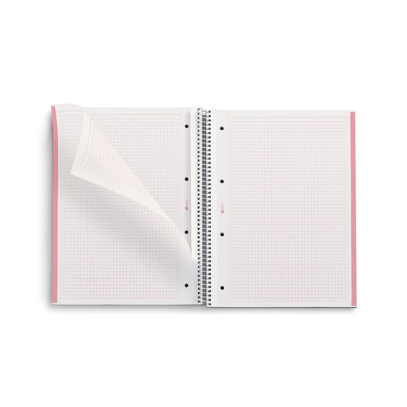 Špiralni zvezek, Miquelrius, A4, 80-listni, črtani, Be Eco, Pink