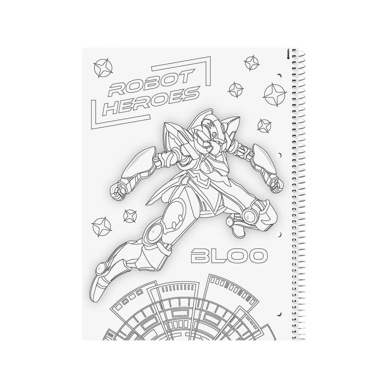 Špiralni zvezek, Brunnen, Robot Hero, A4, črtan, 80 listnI