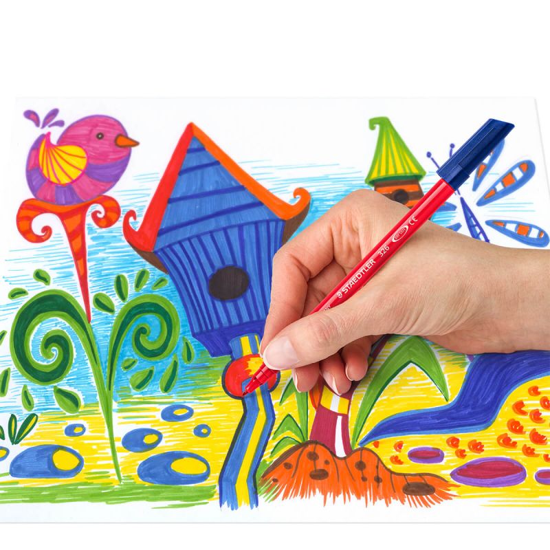 Flomastri, Staedtler, Noris, 10 kos, v plastični embalaži