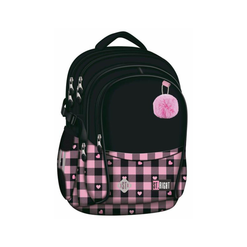 Šolski nahrbtnik, St. Right, Pink Checkered