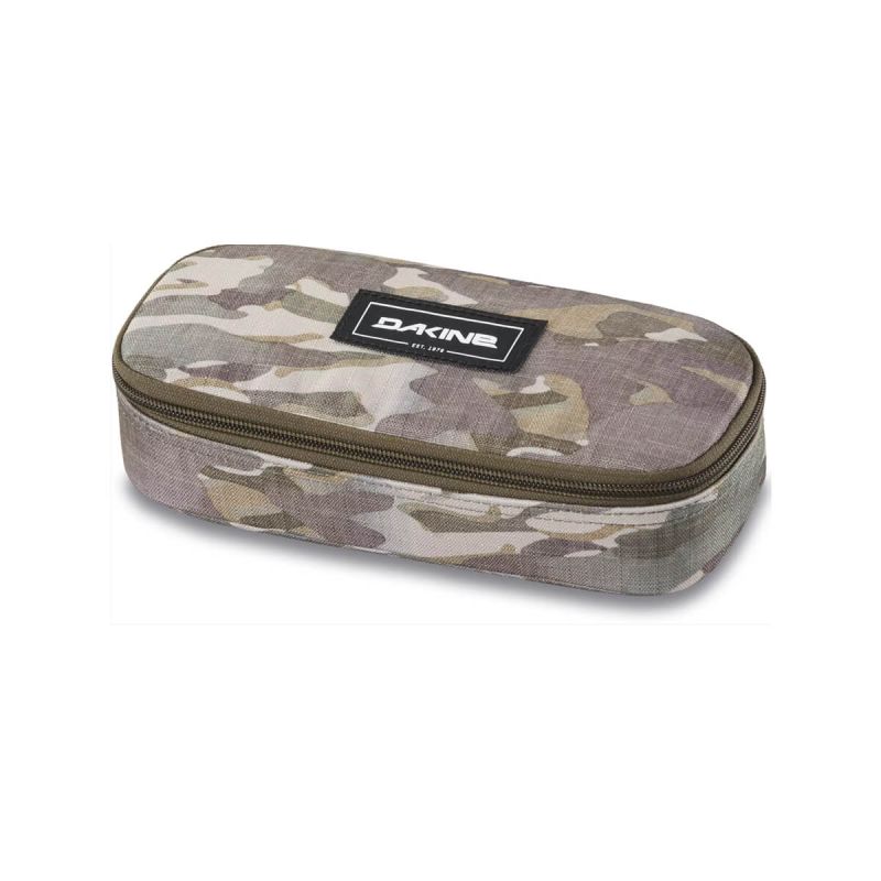 Dakine School Case Astuccio Unisex - Con Scomparti, Tasca A Rete, 4 Passanti Per Penne - Poliestere, Grigio